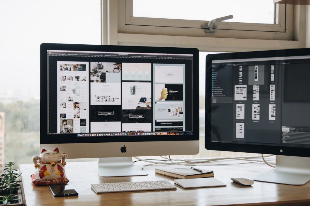 Custom WordPress website design and development workspace